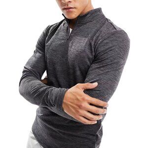 ASOS Gray Quarter-Zip Slim Jacket XS